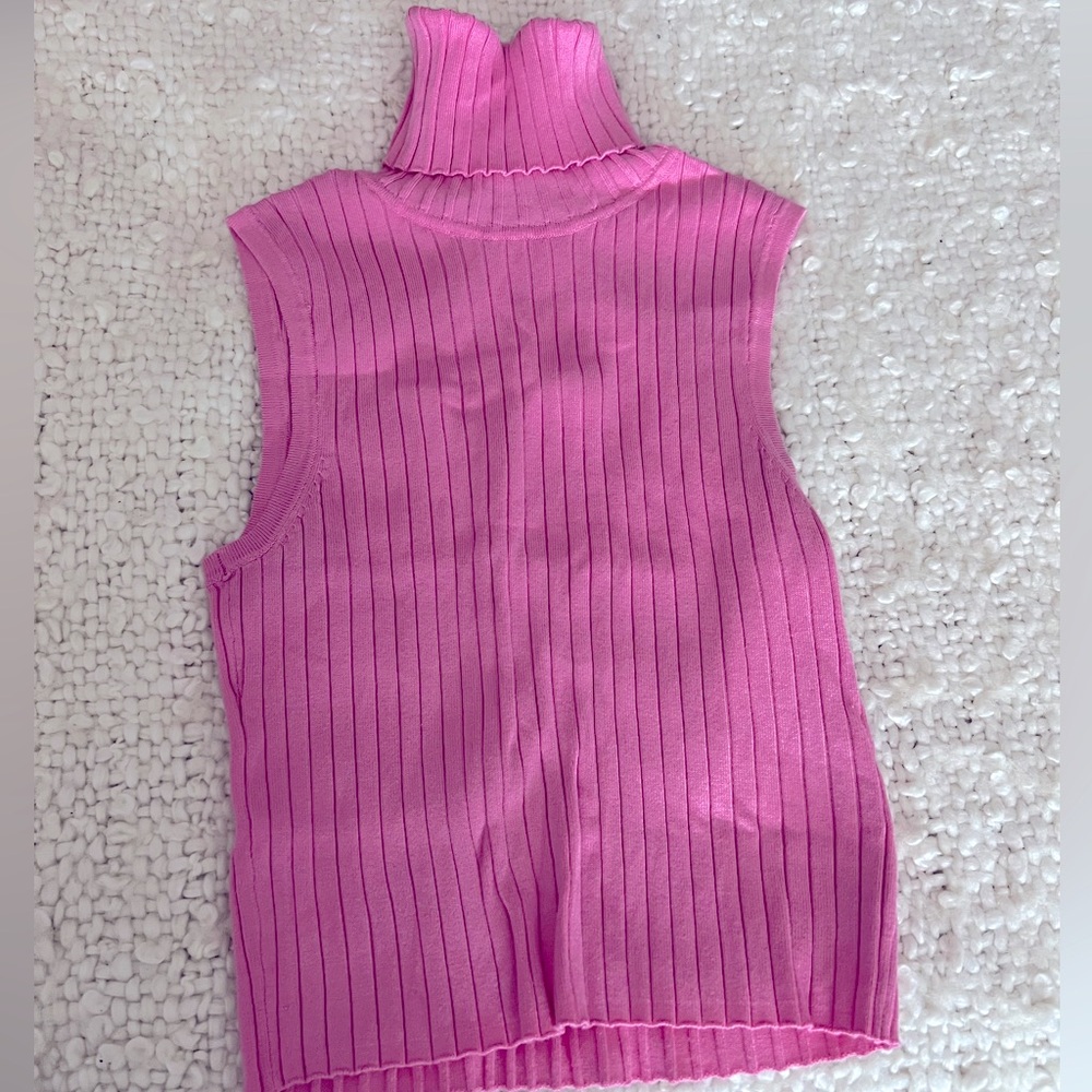 ZARA Bubblegum pink sleeveless turtleneck Size Medium like new